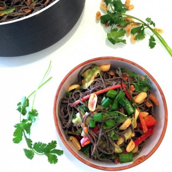 Peanut Veggie Noodle Bowl