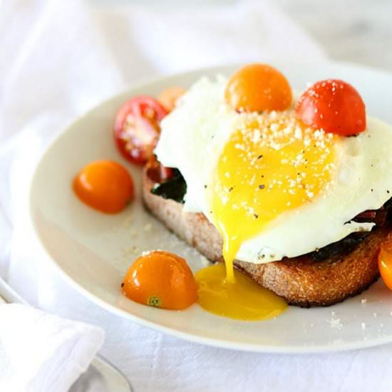 Fried Egg w/ Paprika Maple Chard