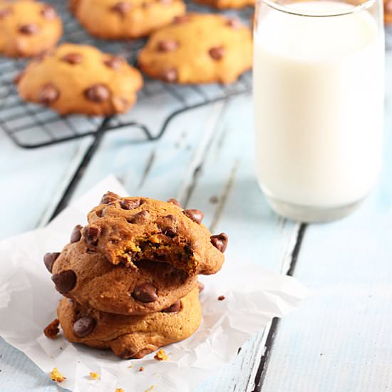 Pumpkin Chocolate Chip Cookies