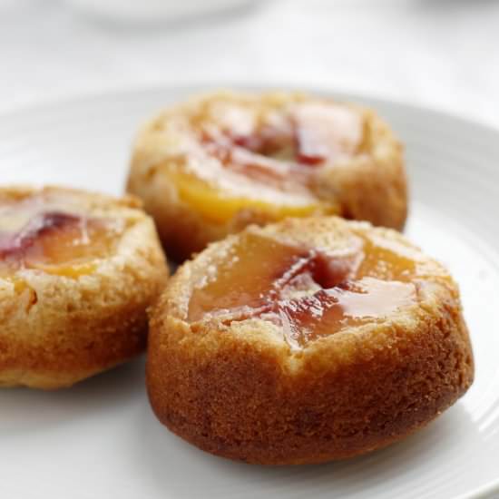 Mini Nectarine Upside-Down Cakes