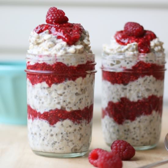 Raspberry Jam Overnight Oats