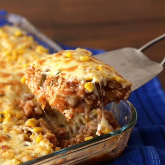 Chicken & Rice Enchilada Casserole
