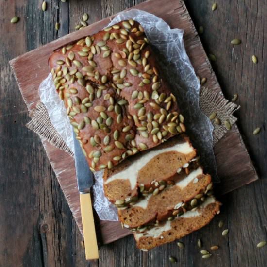 Pumpkin Banana Cream Cheese Bread