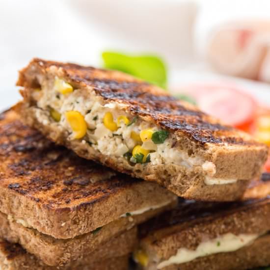 Grilled Paneer & Corn Sandwich
