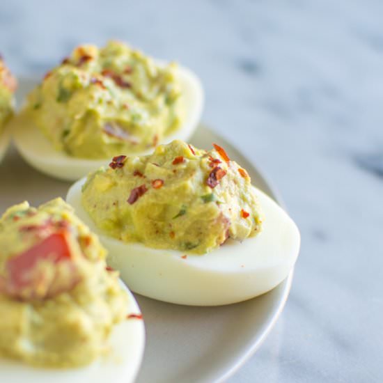 Guacamole Deviled Eggs