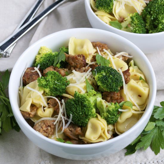 Tortellini with Sausage & Broccoli