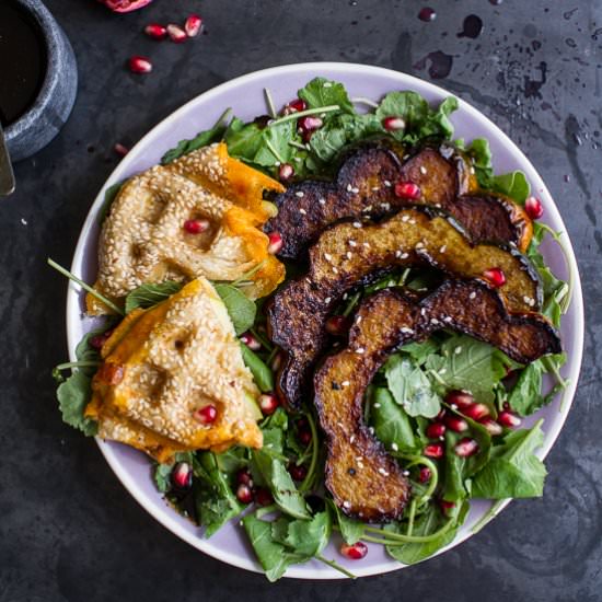 Miso Roasted Acorn Squash Salad
