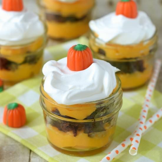 Orange Brownie Trifle