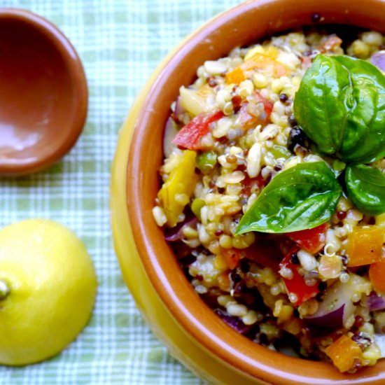 Colorful Quinoa and Lentil Salad