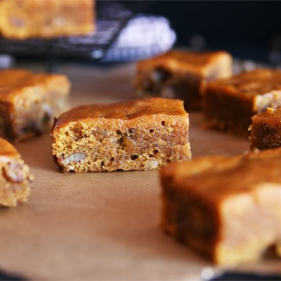 Spiced Sweet Potato Blondies