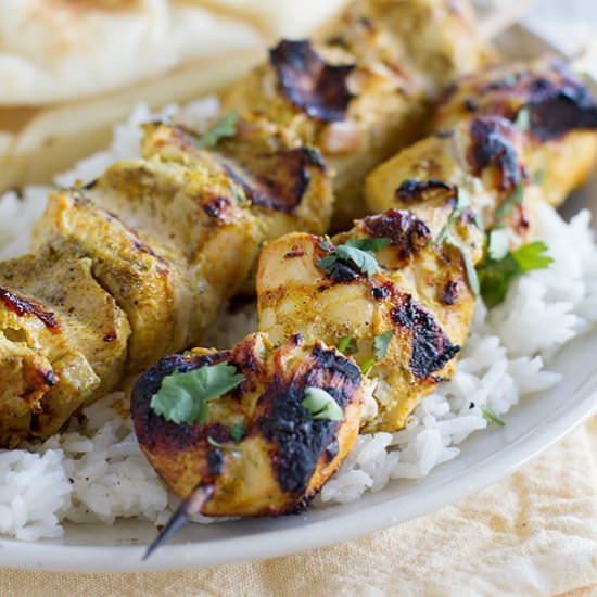 Grilled Indian Chicken Skewers