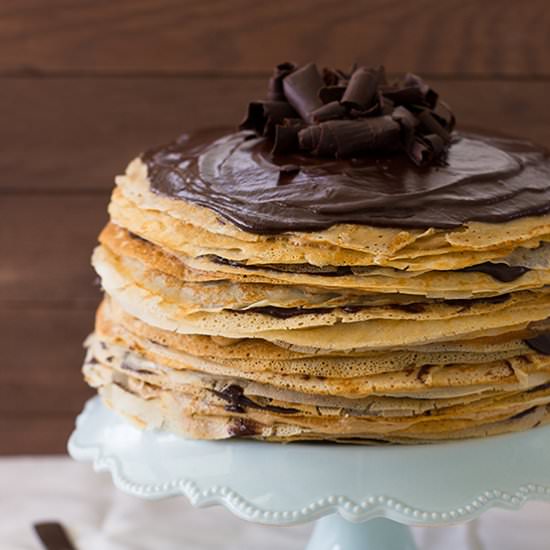 Cookie Butter/Chocolate Crepe Cake