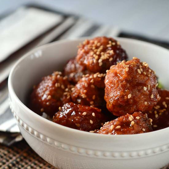 Slow Cooker Thai Chili Meatballs