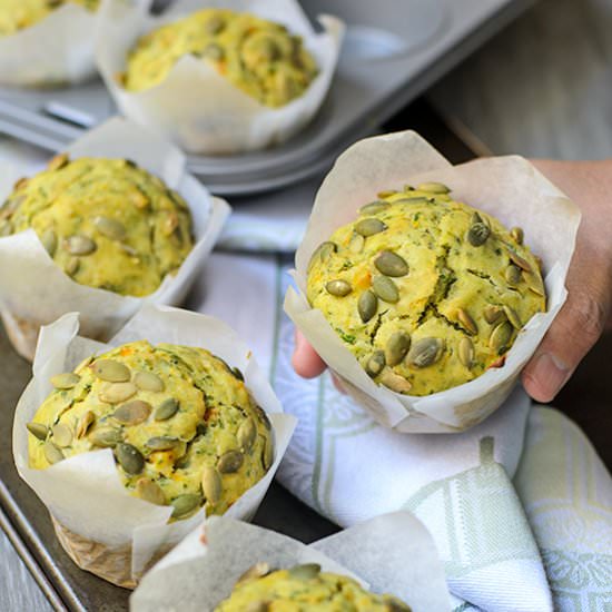 Pumpkin and Spinach Muffins