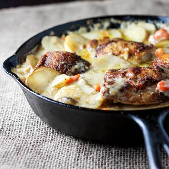 Baked Chicken Thighs in Cream Sauce