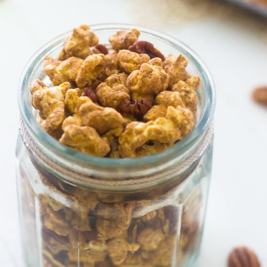 Pumpkin Spice Protein Popcorn
