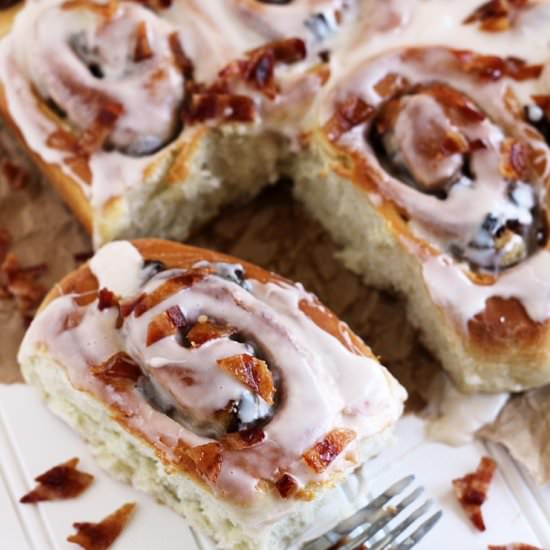 Candied Bacon Cinnamon Rolls