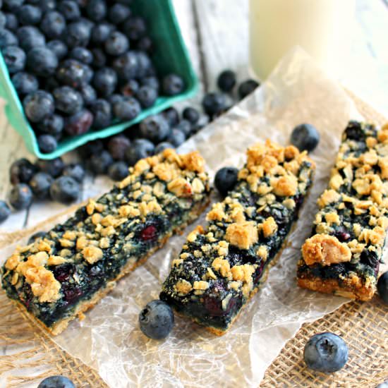 Blueberry Oatmeal Breakfast Bars