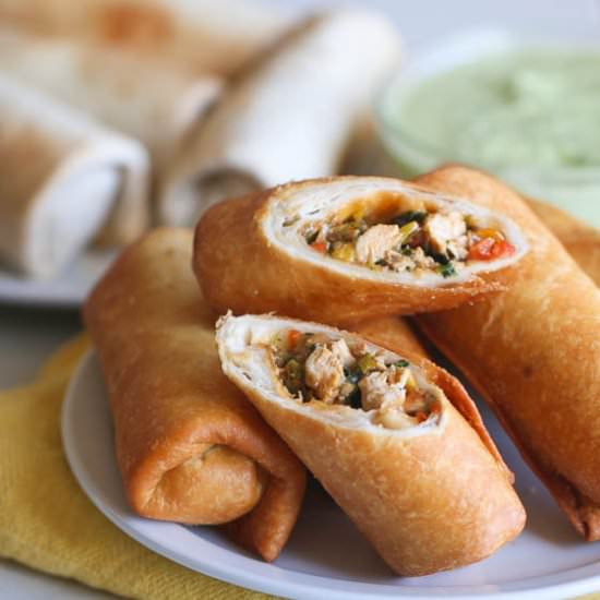 Baked South Western Egg Rolls