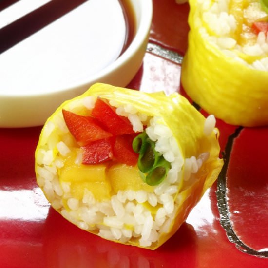 Mango and Red Pepper Sushi