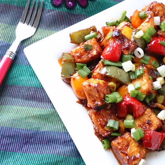 Chilli Paneer (Indo-Chinese Dish)