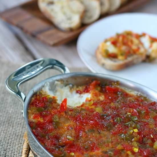 Pepper-Glazed Goat Cheese Gratin