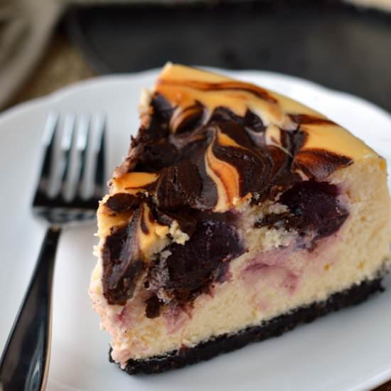 Chocolate Covered Cherry Cheesecake
