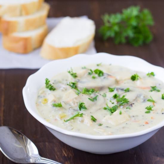 Chicken Mushroom and Wild Rice Soup