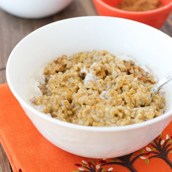 Overnight Pumpkin Maple Oats