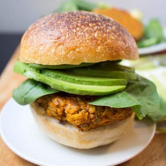 Easy Lentil Veggie Burgers