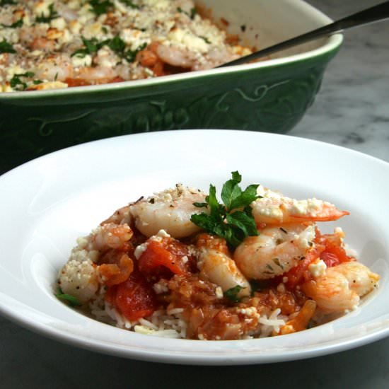 Baked Greek Shrimp
