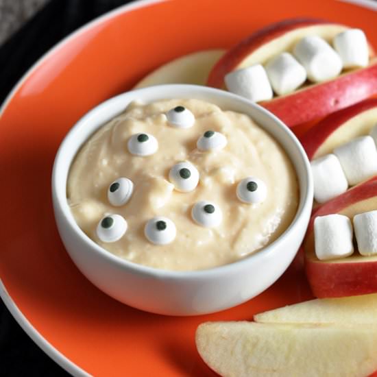 Monster Fruit Dip with Apple Mouths