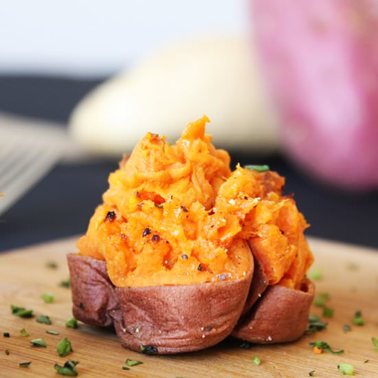 Double Baked Sweet Potato