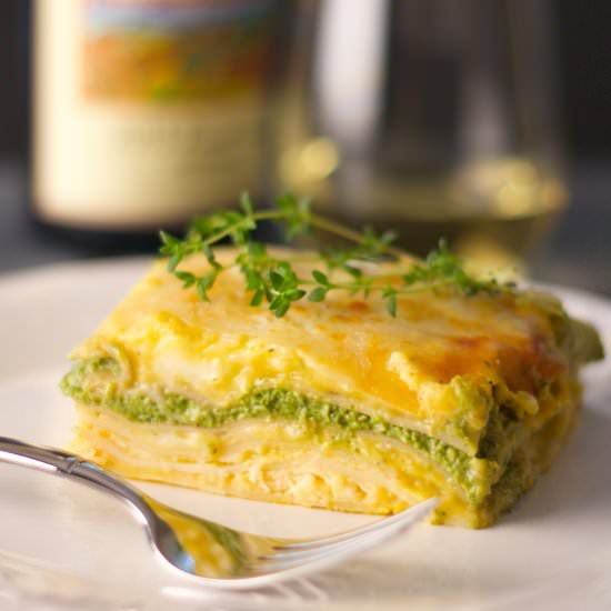 Lasagna with Butternut Squash Sauce