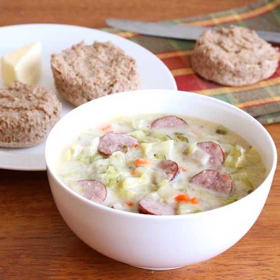 Cabbage Kielbasa Soup