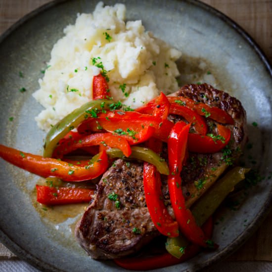 Skillet Pepper Steaks