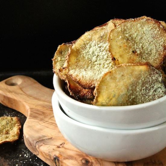 Baked Wasabi Ginger Potato Chips