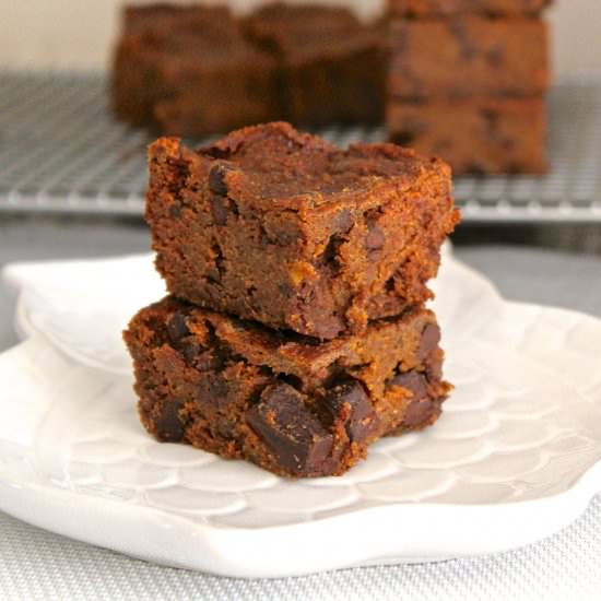 Chewy Chocolate Pumpkin Bars