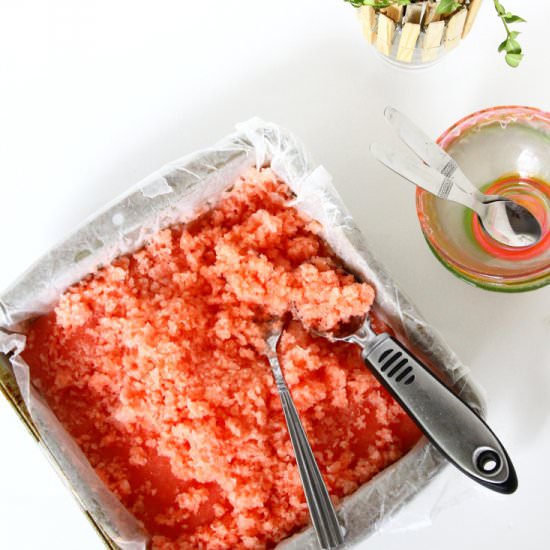 Watermelon Milkshake Granita