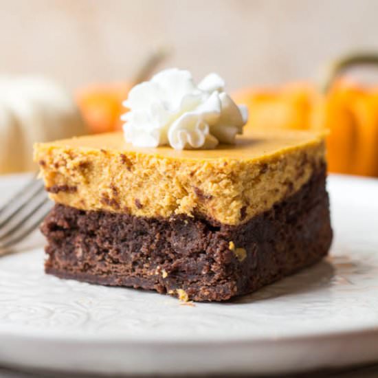 Pumpkin Cheesecake Brownies