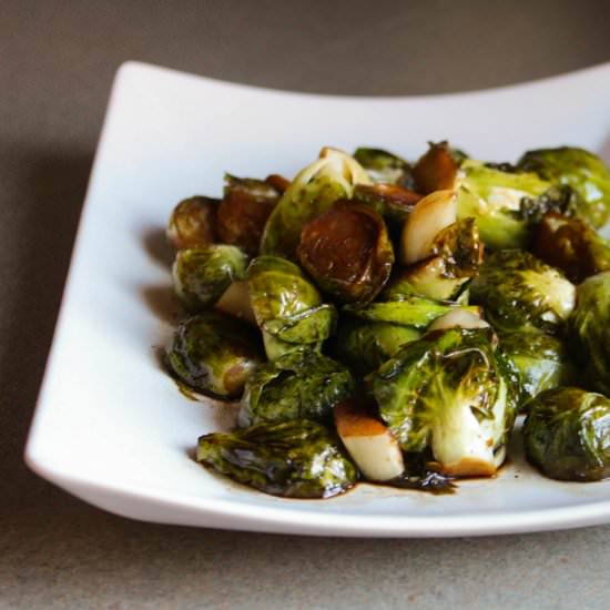 Roasted Teriyaki Brussels Sprouts