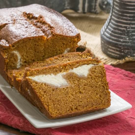 Cream Cheese Filled Pumpkin Bread
