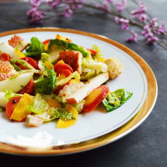 Apple + Brussels Sprout Panzanella