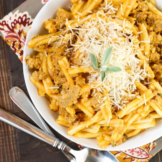 Sausage, Sage and Pumpkin Pasta