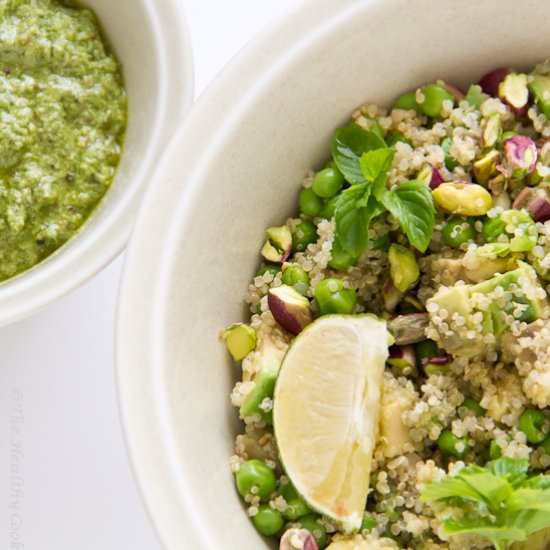 Totally Green Salad with Quinoa
