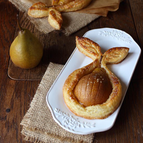 Puff Pastry Pear Tartlets