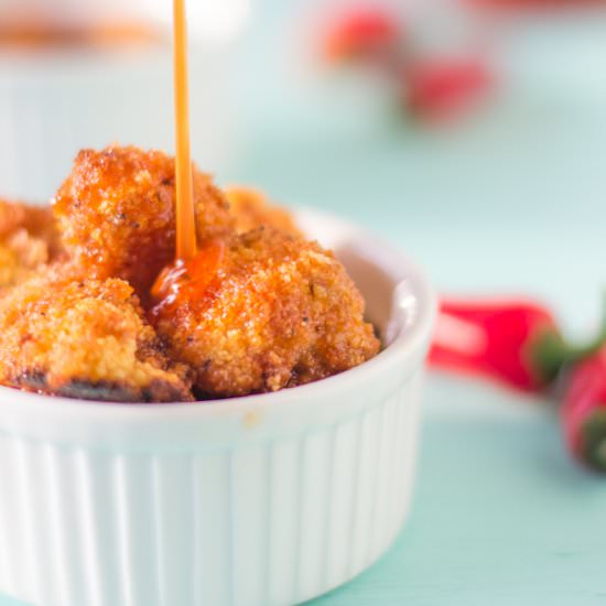 Cauliflower Bites in Honey Sriracha