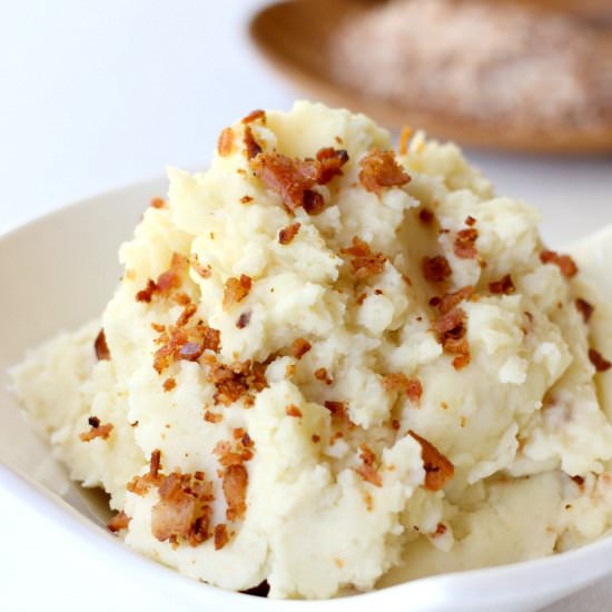 Mashed Potatoes with Bacon Salt