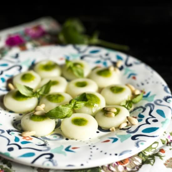 Potato Dumplings with Basil Pesto