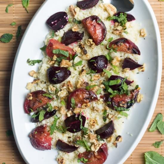 Roasted Beet and Plum Salad